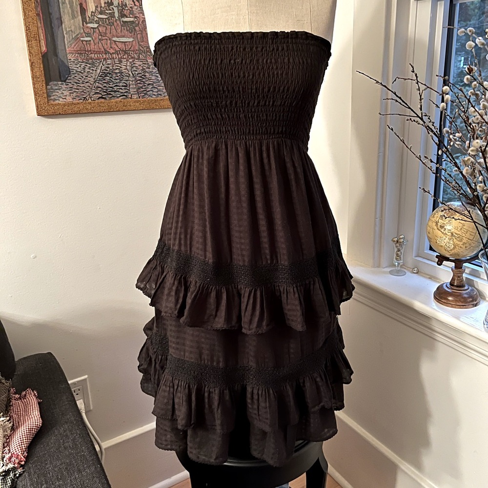 Juicy Couture - Smocked 3-Tiered Ruffle Dress - Size Petite